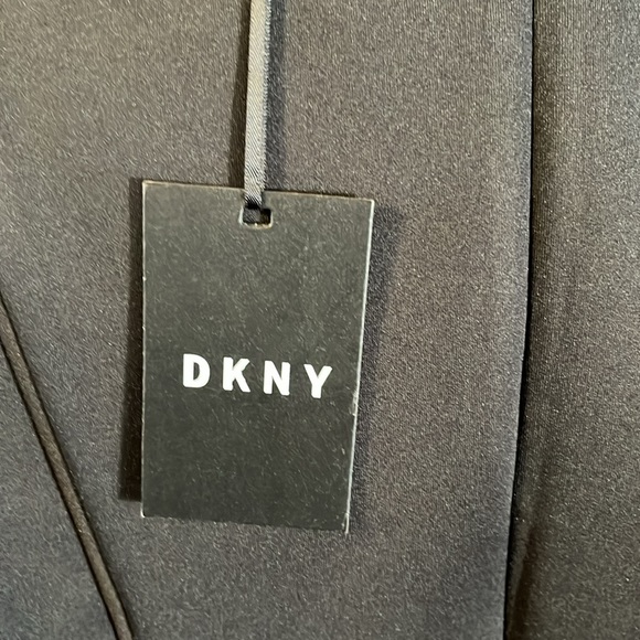 DKNY scuba dress with leather trim, leather type trim - Picture 5 of 6